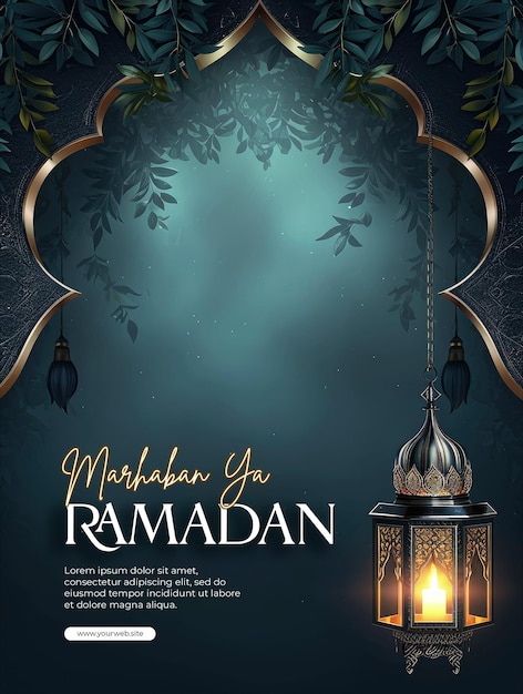 Ramadan poster template and ramadan media social post template