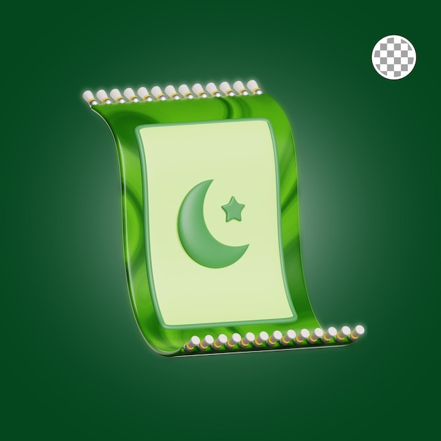 Ramadan Prayer Mat 3d Icon Illustration