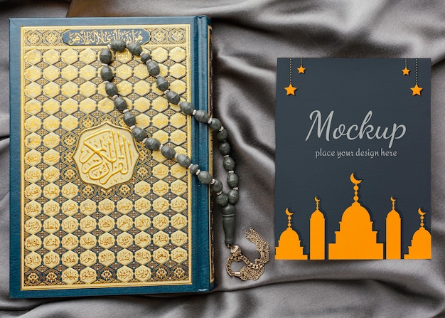 PSD ramadan print design mockup