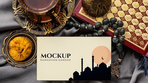 PSD ramadan print design mockup