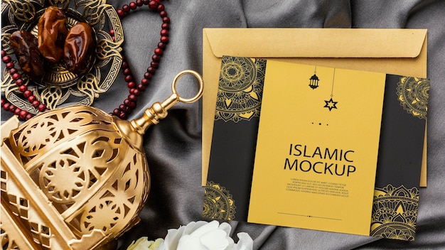 PSD ramadan print design mockup