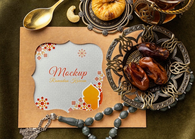 Stampa ramadan e mockup di fichi