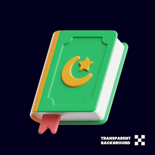 Ramadan quran illustration in 3d render