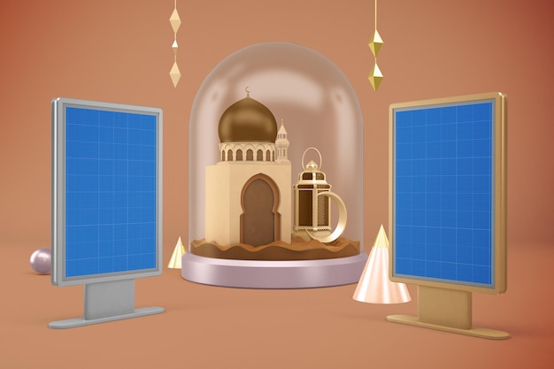 Ramadan reclame-ontwerpmodel