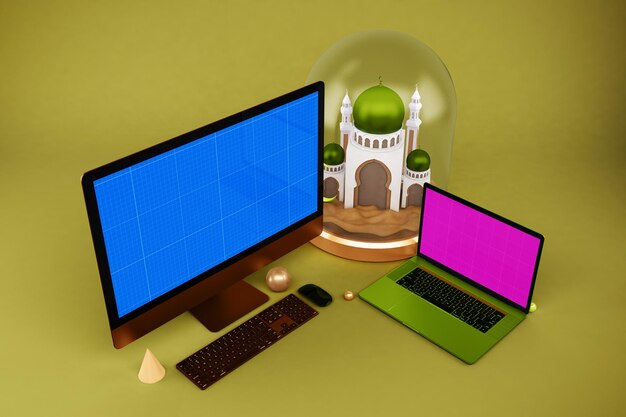 Ramadan responsive devices mockup