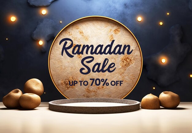 PSD ramadan sale banner design background