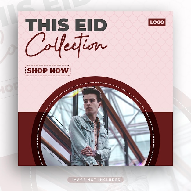 Ramadan sale Eid fashion outfits instagram post or square web banner template