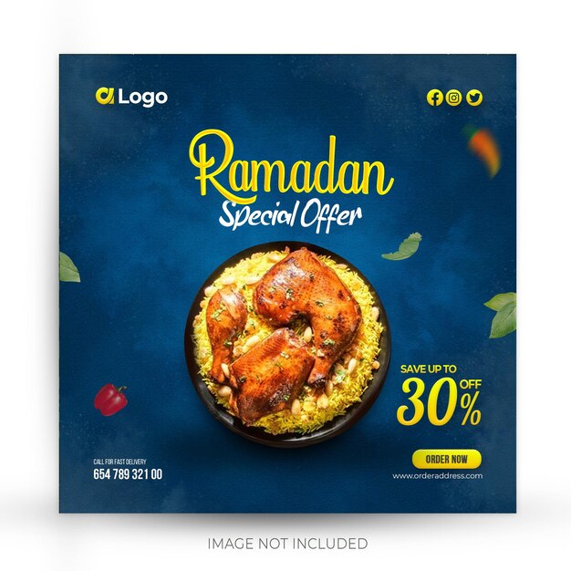 Ramadan sale instagram post template