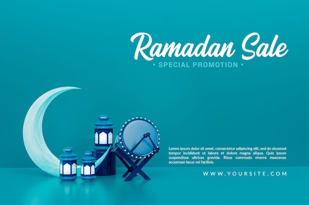 Ramadan Sale Islamska Ceremonialna Renderowanie 3d