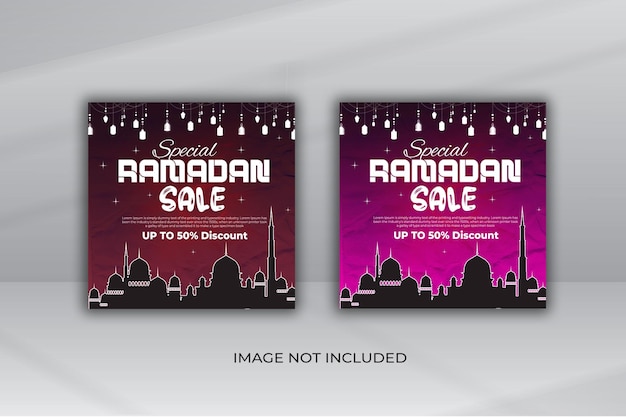 PSD ramadan sale social media en instagram post design