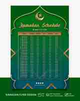 PSD ramadan schedule 2023 editable time