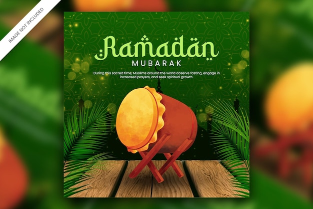 Modello di post di design per i social media di ramadan