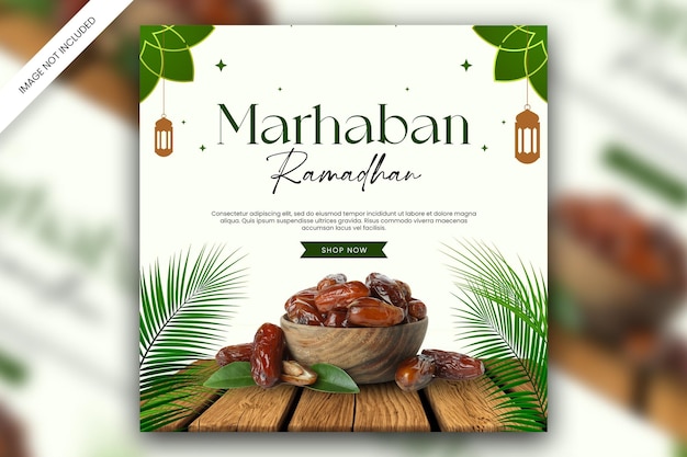 Ramadan sociale media ontwerp post sjabloon