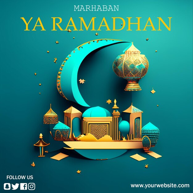 Ramadan sociale media-sjabloon