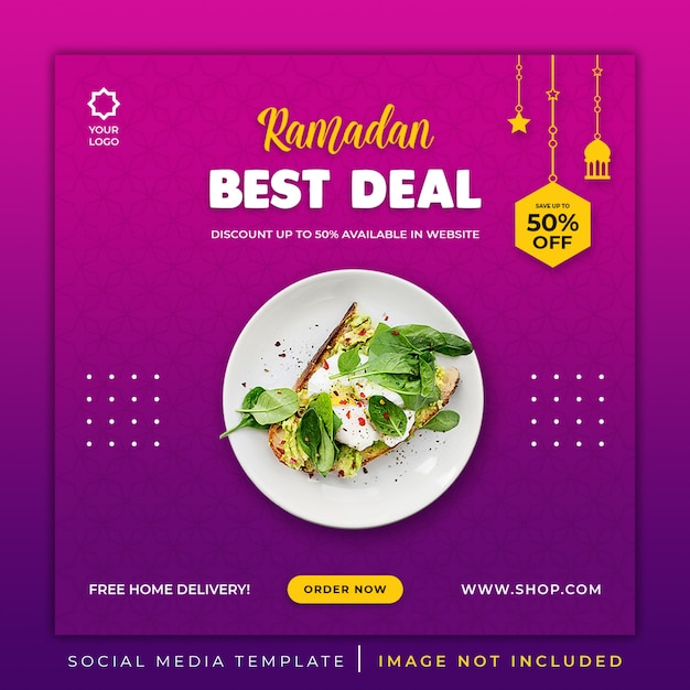 Ramadan special menu food banner template