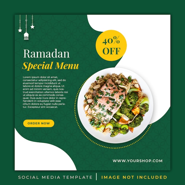 Ramadan Specjalne Menu Szablon Transparent żywności