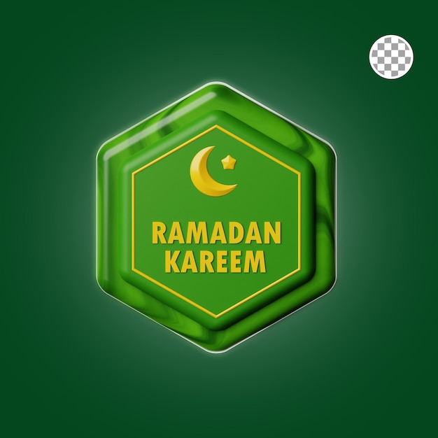 Ramadan Symbool 3d Pictogram Illustratie