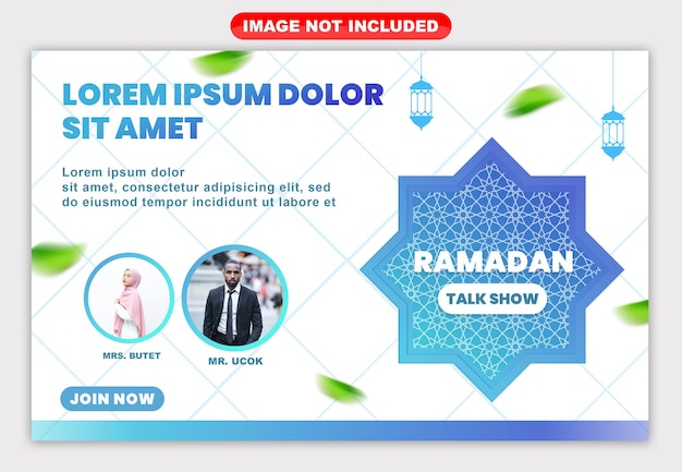 Ramadan szablon transparentu talk show