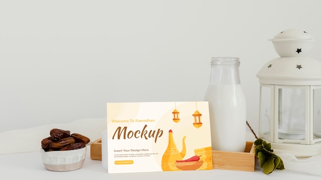 Ramadan tafelkalender ontwerp mockup