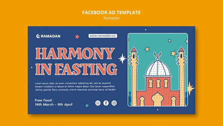 PSD 라마단 템플릿 디자인
