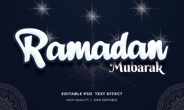 Mockup effetto testo ramadan