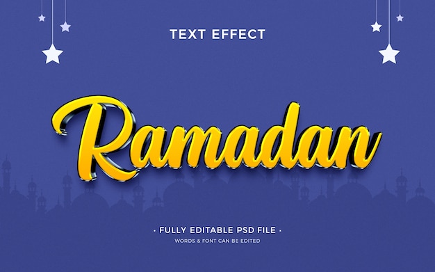 PSD ramadan text effect