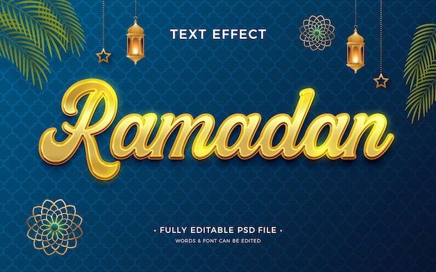 PSD ramadan text effect