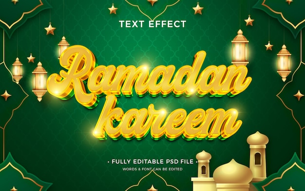 PSD ramadan text effect