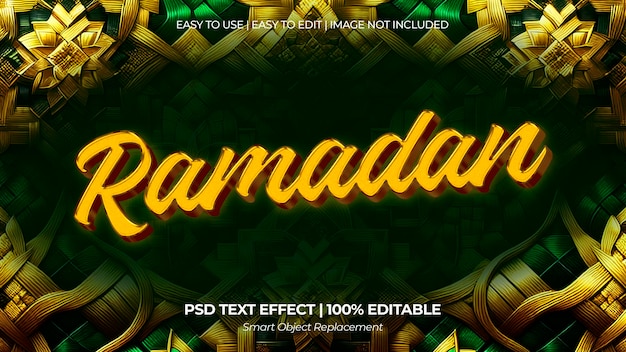 PSD ramadan text effect