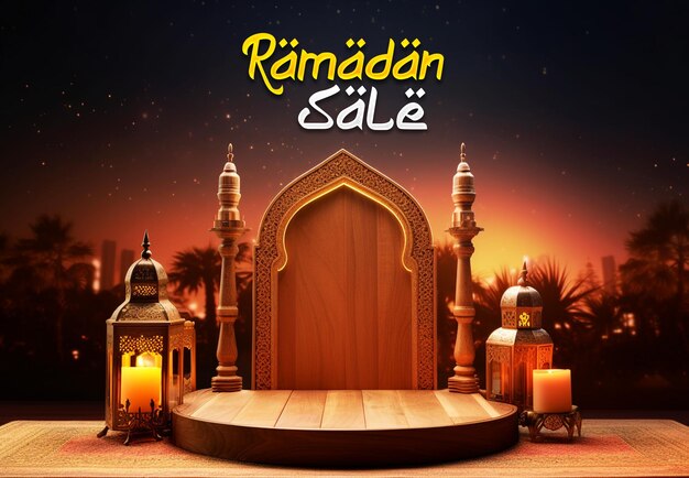 PSD ramadan verkoop banner ontwerp achtergrond.