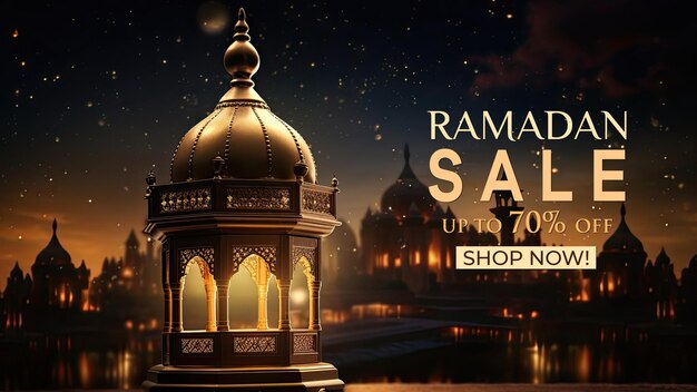 PSD ramadan verkoop banner ontwerp sjabloon