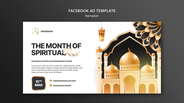 PSD ramadan viering facebook-sjabloon