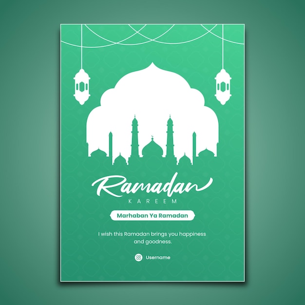 Ramadan wenskaart sjabloonontwerp