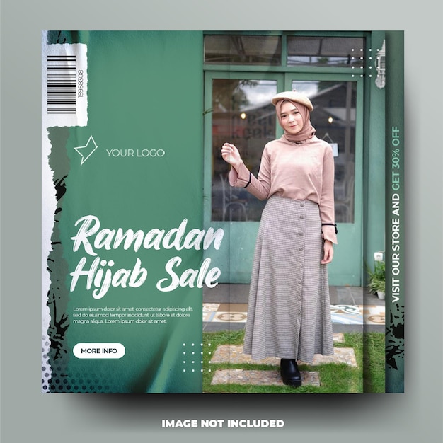 Ramadan Zielona Moda Sprzedaż Instagram Post Feed