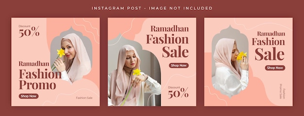 PSD ramadhan fashion sale szablon postu na instagram