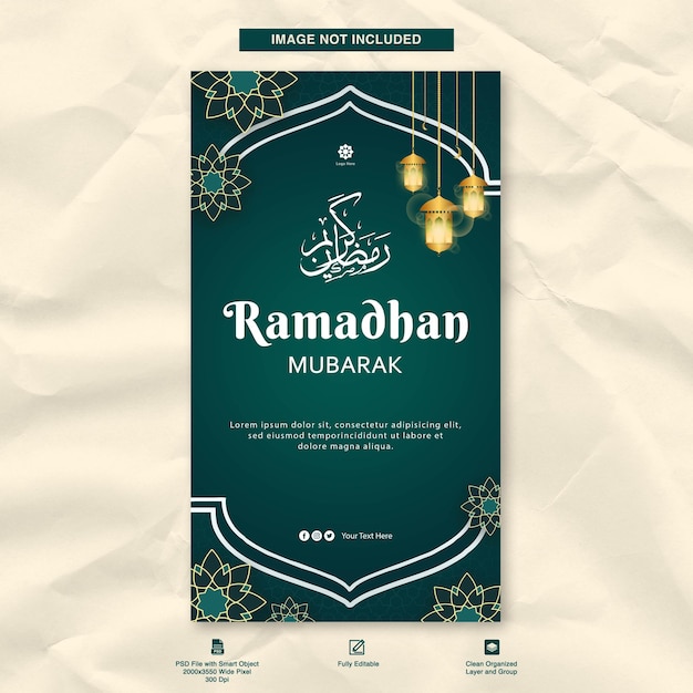 Ramadhan mubarak design instagram story template