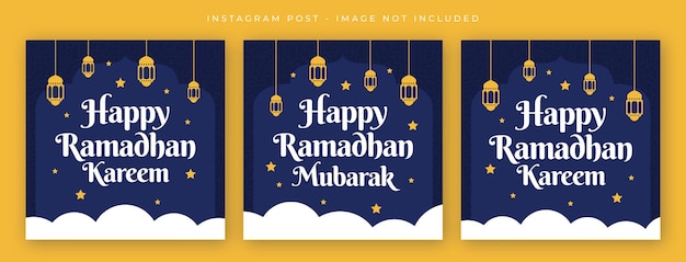 PSD ramadhan mubarak szablon postu na instagram