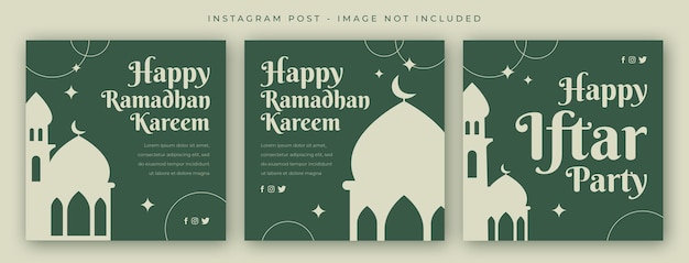 PSD ramadhan mubarak szablon postu na instagram