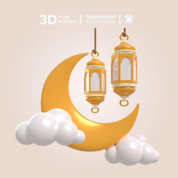 PSD ramadhan podium tło 3d rendering