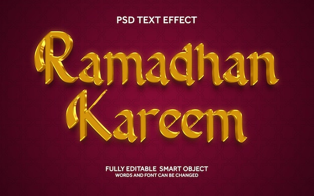 PSD ramadhan text effect psd file