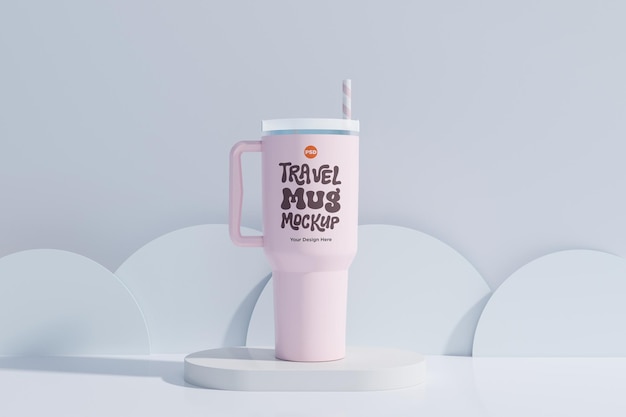 Rambler Travel Mug Drinking Cup Mockup