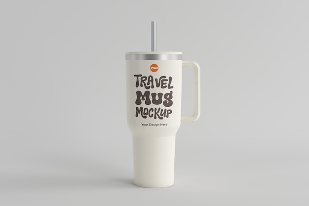 rambler travel mug drinking cup mockup