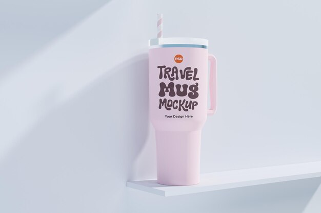 Rambler Travel Mug Drinking Cup Mockup