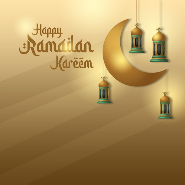 PSD ramdan kareem greeting card social media post