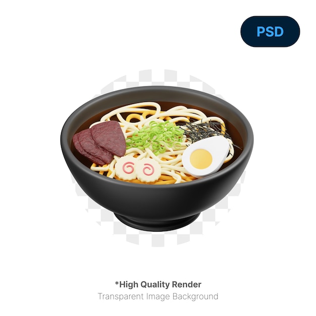 PSD ラーメン 3d アイコン プレミアム