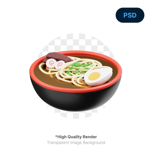 PSD ramen 3d ikona premium psd