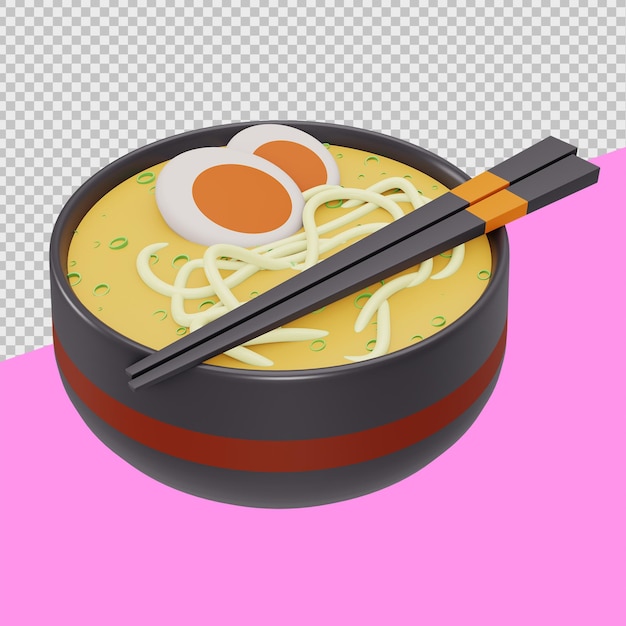 Ramen 3d Ilustracje Kultury Japonii