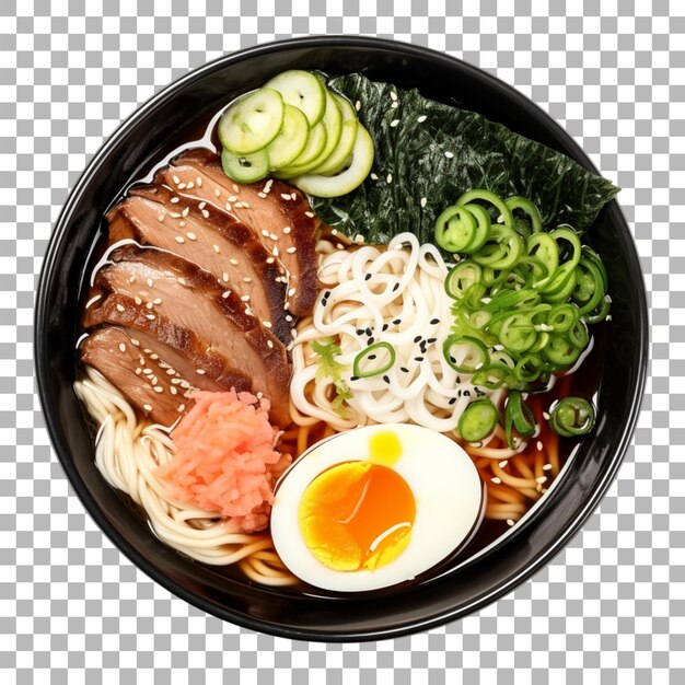 PSD 透明な背景の鉢にラーメン