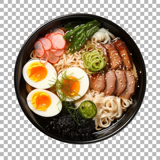 PSD 透明な背景の鉢にラーメン