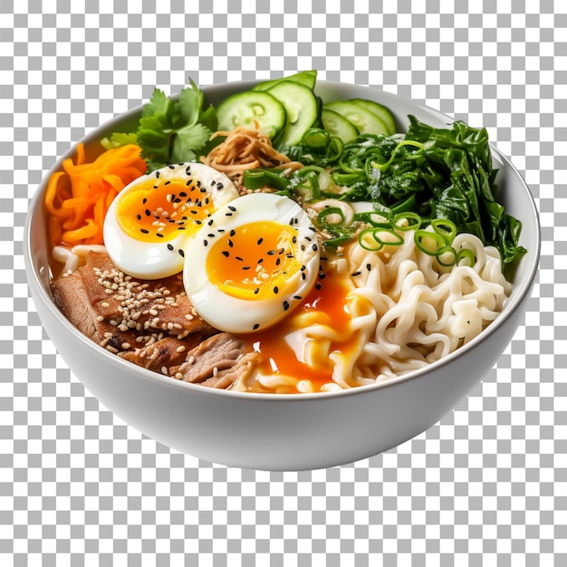 PSD 透明な背景の鉢にラーメン